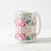 Goldenes und blaues Marmormuster Kaffeetasse (VorderseiteRechts)