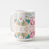 Goldenes und blaues Marmormuster Kaffeetasse (Vorderseite Links)
