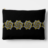 Goldenes und silbernes geometrisches Stern-Sticker Zubehörtasche (Vorderseite)