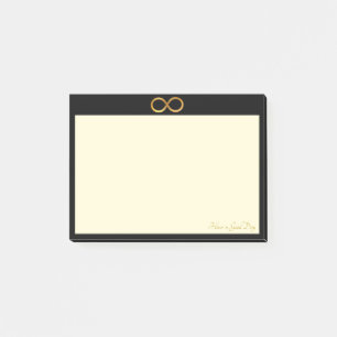 Goldenes Unendlichkeitssymbol Post-it Klebezettel