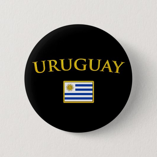 Goldenes Uruguay Button (Vorderseite)