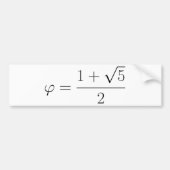 Goldenes Verhältnis Autoaufkleber (Vorne)