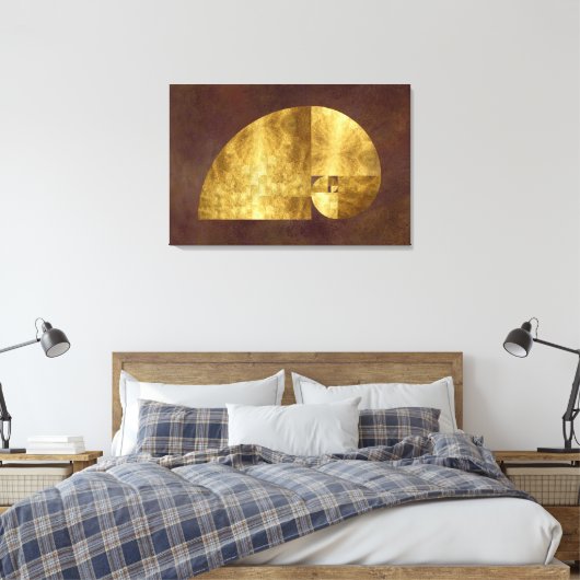 Goldenes Verhältnis, Fibonacci Spiral Leinwanddruck (Insitu (Schlafzimmer))