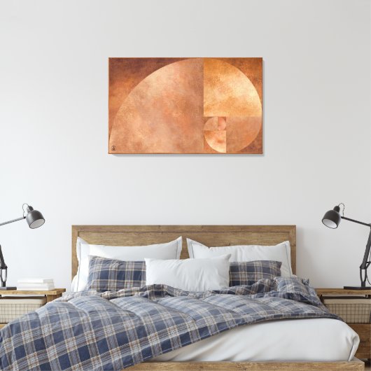 Goldenes Verhältnis, Fibonacci Spiral Leinwanddruck (Insitu (Schlafzimmer))