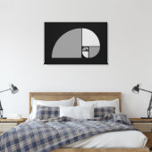 Goldenes Verhältnis, Fibonacci Spiral Leinwanddruck (Insitu (Schlafzimmer))