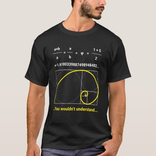 Goldenes Verhältnis Fibonacci Spiral Pi Männer Fra T-Shirt (Vorderseite)