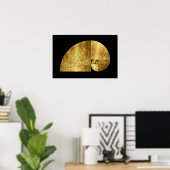 Goldenes Verhältnis, Fibonacci Spiral Poster (Heimbüro)