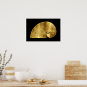 Goldenes Verhältnis, Fibonacci Spiral Poster (Küche)