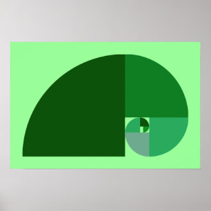 Goldenes Verhältnis, Fibonacci Spiral Poster