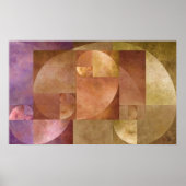 Goldenes Verhältnis, Fibonacci Spiral Poster (Vorne)