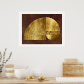 Goldenes Verhältnis, Fibonacci Spiral Poster (Küche)