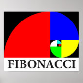 Goldenes Verhältnis, Fibonacci Spiral Poster (Vorne)