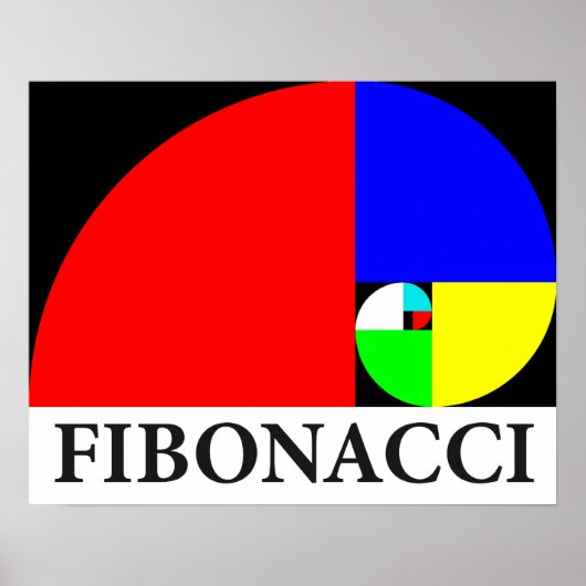Goldenes Verhältnis, Fibonacci Spiral Poster (Vorne)