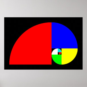 Goldenes Verhältnis, Fibonacci Spiral Poster