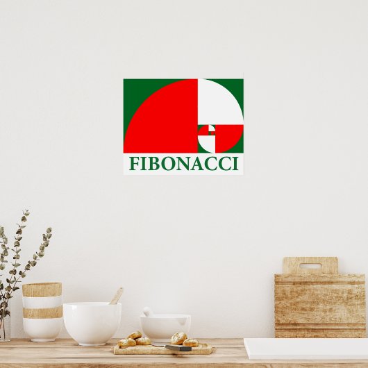 Goldenes Verhältnis, Fibonacci Spiral Poster (Küche)