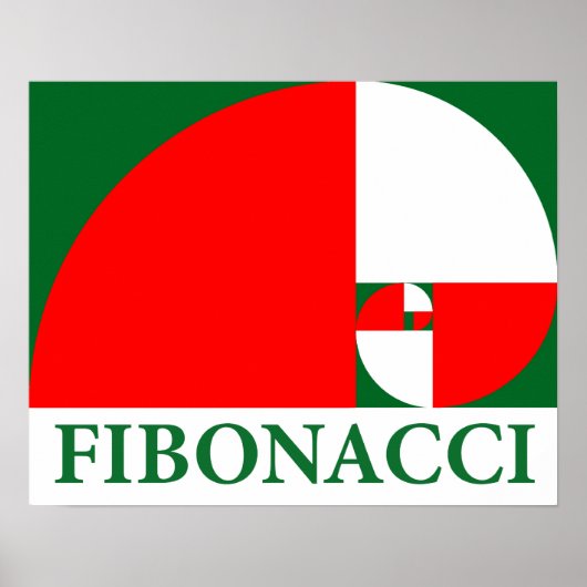 Goldenes Verhältnis, Fibonacci Spiral Poster (Vorne)