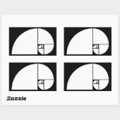 Goldenes Verhältnis, Fibonacci Spiral Rechteckiger Aufkleber (Blatt)