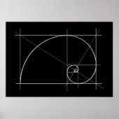 Goldenes Verhältnis, Fibonacci Spiral, Zeichnend Poster (Vorne)