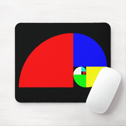 Goldenes Verhältnis, Fibonacci-Spirale Mousepad (Mit Mouse)