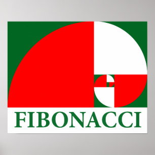 Goldenes Verhältnis, Fibonacci-Spirale Poster