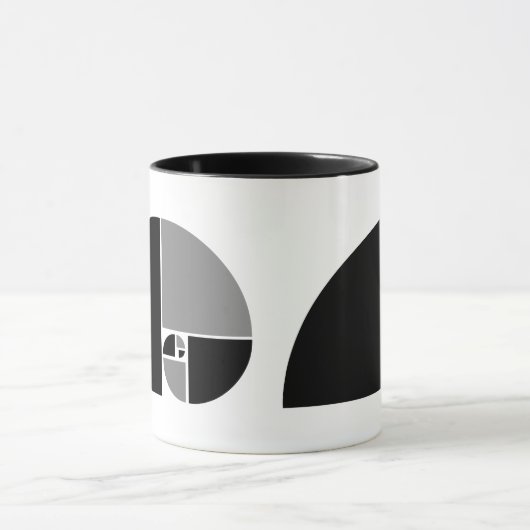 Goldenes Verhältnis, Fibonacci-Spirale Tasse (Zentrum)