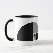 Goldenes Verhältnis, Fibonacci-Spirale Tasse (Links)