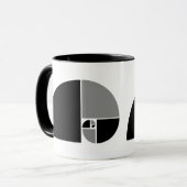 Goldenes Verhältnis, Fibonacci-Spirale Tasse (Vorderseite Links)