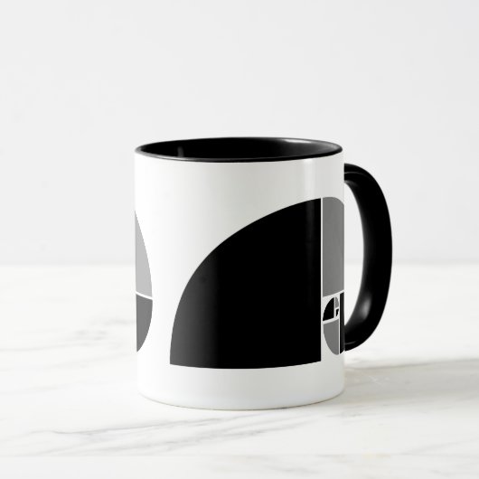 Goldenes Verhältnis, Fibonacci-Spirale Tasse (VorderseiteRechts)