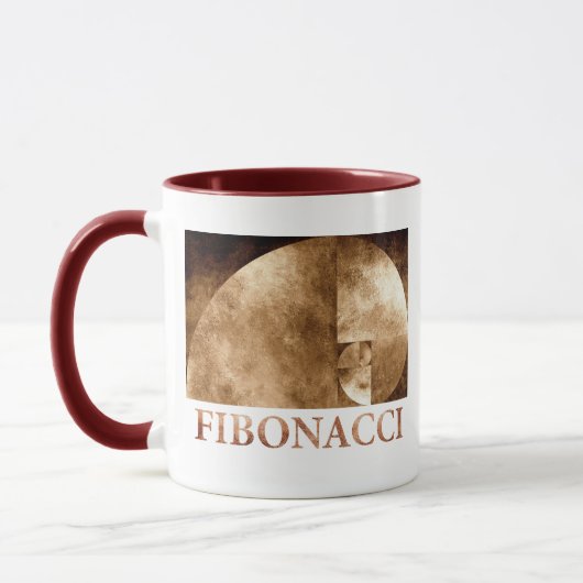 Goldenes Verhältnis, Fibonacci-Spirale Tasse (Links)