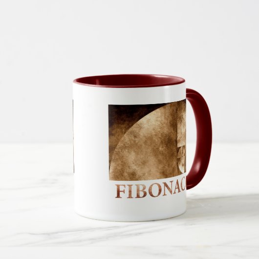 Goldenes Verhältnis, Fibonacci-Spirale Tasse (VorderseiteRechts)