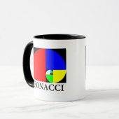 Goldenes Verhältnis, Fibonacci-Spirale Tasse (Vorderseite Links)