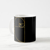 Goldenes Verhältnis-heilige Fibonacci-Spirale Kaffeetasse (Vorderseite Links)
