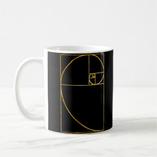 Goldenes Verhältnis-heilige Fibonacci-Spirale Kaffeetasse