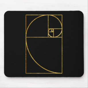 Goldenes Verhältnis-heilige Fibonacci-Spirale Mousepad