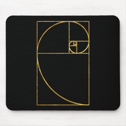 Goldenes Verhältnis-heilige Fibonacci-Spirale Mousepad (Vorne)
