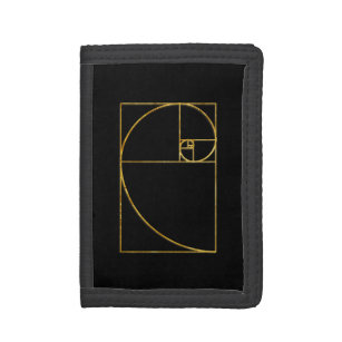 Goldenes Verhältnis-heilige Fibonacci-Spirale Tri-fold Geldbeutel