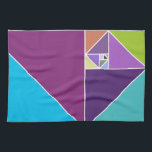 Goldenes Verhältnis (helle Farben) Küchentuch<br><div class="desc">Mathematiker,  da Euclid das goldene Verhältnis studiert haben und viele Künstler und Architekten ihre Arbeiten proportioniert haben,  um es zu approximieren,  besonders in Form von dem goldenen Rechteck.</div>