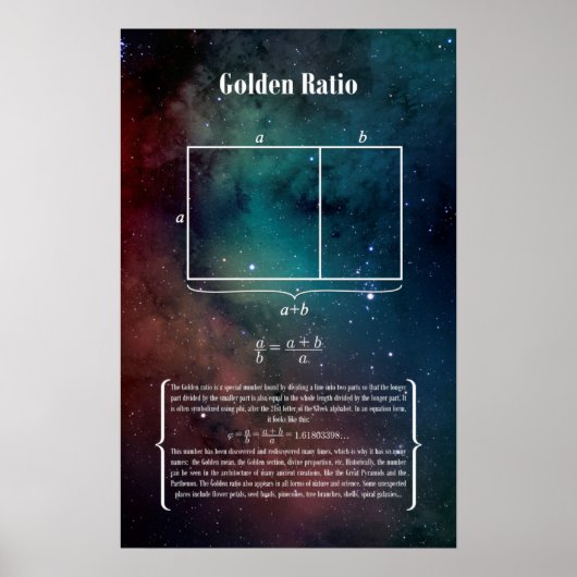 Goldenes Verhältnis Poster (Vorne)