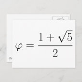 Goldenes Verhältnis Postkarte (Vorne/Hinten)