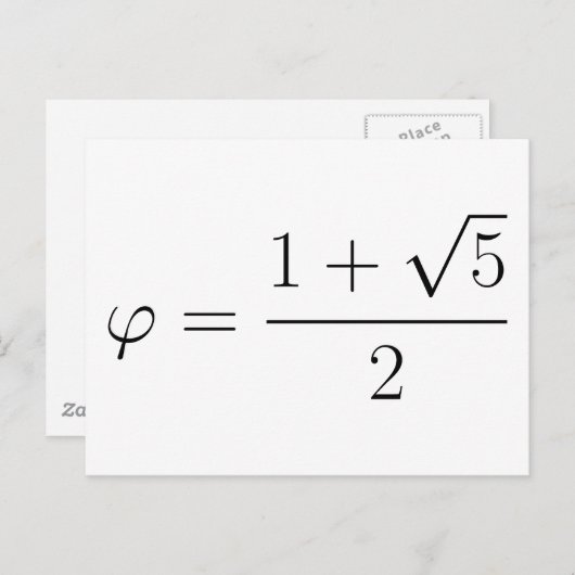 Goldenes Verhältnis Postkarte (Vorne/Hinten)