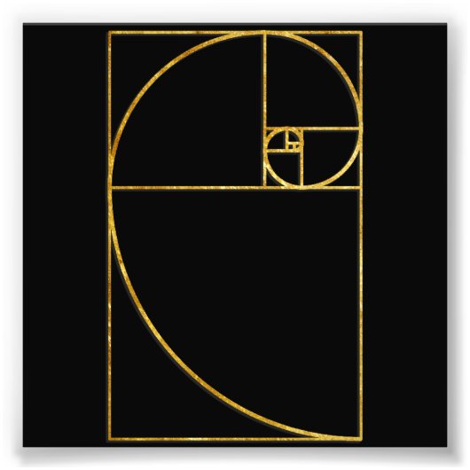 Goldenes Verhältnis Sacred Fibonacci Spiral Fotodruck (Vorne)