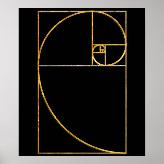 Goldenes Verhältnis Sacred Fibonacci Spiral Poster (Vorne)