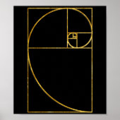 Goldenes Verhältnis Sacred Fibonacci Spiral Poster (Vorne)