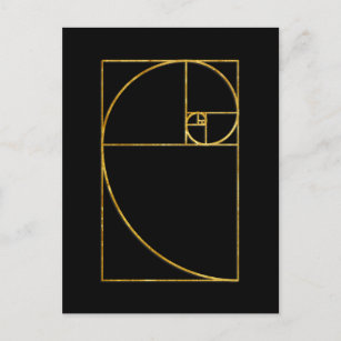 Goldenes Verhältnis Sacred Fibonacci Spiral Postkarte