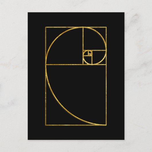 Goldenes Verhältnis Sacred Fibonacci Spiral Postkarte (Vorderseite)