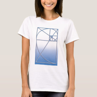 Goldenes Verhältnis Weiß-Blau T-Shirt