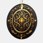 Goldenes verzaubertes Emblem Keramik Ornament (Links)