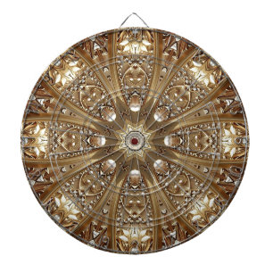 Goldenes Verzierte Dartboard Dartscheibe