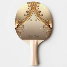 Goldenes verziertes Blumen-Tischtennisschläger Tischtennis Schläger