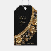 Goldenes verziertes Geschenk-Tag Geschenkanhänger (Rückseite)